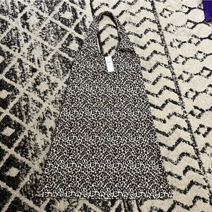 American Eagle Cheetah Print Backless Halter Mini Dress Small